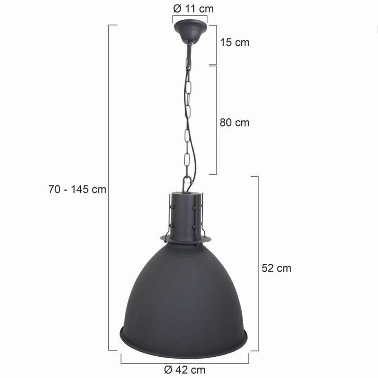 Suspensions industrielle Espen noir ø 42 cm – Image 3
