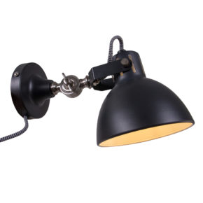 Une lampe blanche Linton de style industriel avec pince