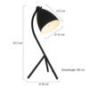 lampe de table noir