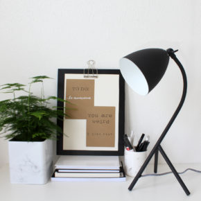 lampe industriel noir