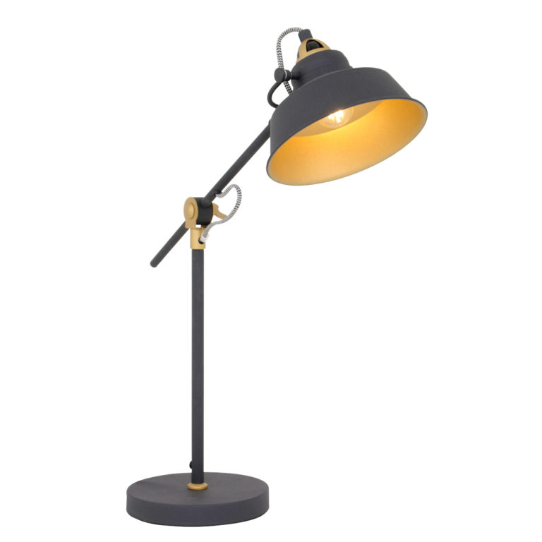 Lampe de table industrielle noir