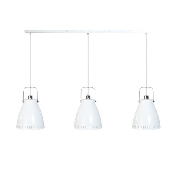Lampe suspension industrielle blanc Acade