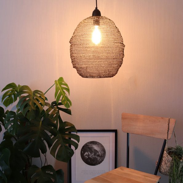Lampe suspension industrielle noir Nina – Image 4