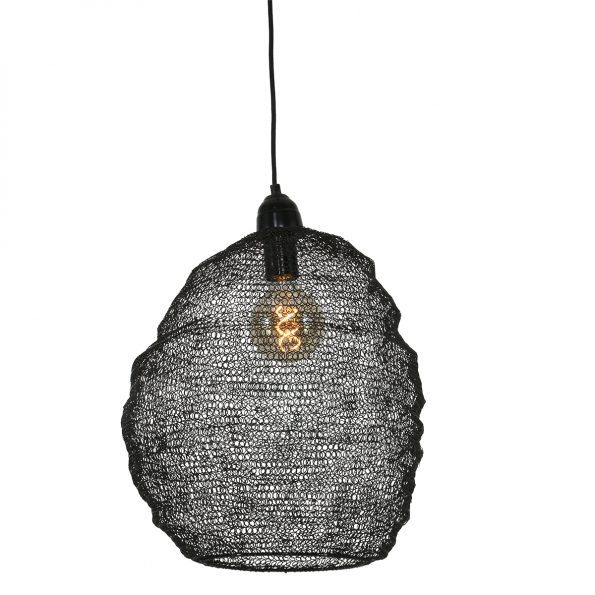 Lampe suspension industrielle noir Nina