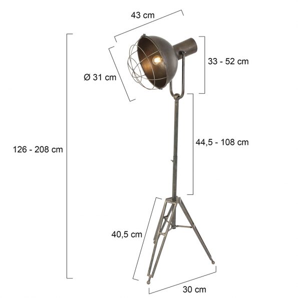 Lampadaire scandinave acier Kyan – Image 10