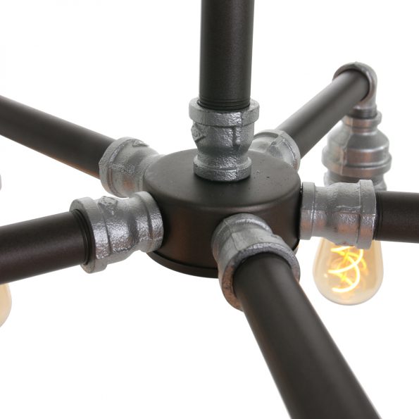 Suspension industrielle gris Pipe – Image 3