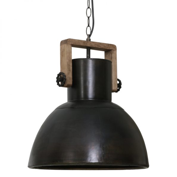 Suspension industrielle bois Shelly