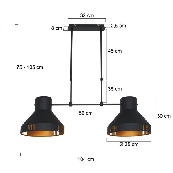 Suspensions industrielle Evy zwart – Image 7