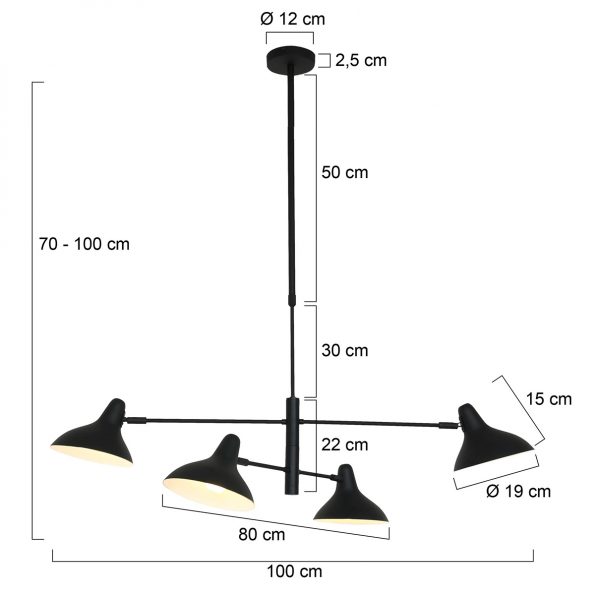 Suspensions industrielle Kasket noir ø 100 cm – Image 7