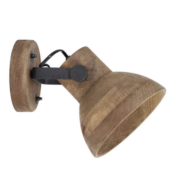 Applique murale industrielle bois Ilanio – Image 2