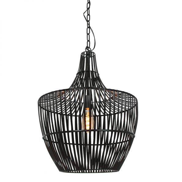 Suspension industrielle Stella noir