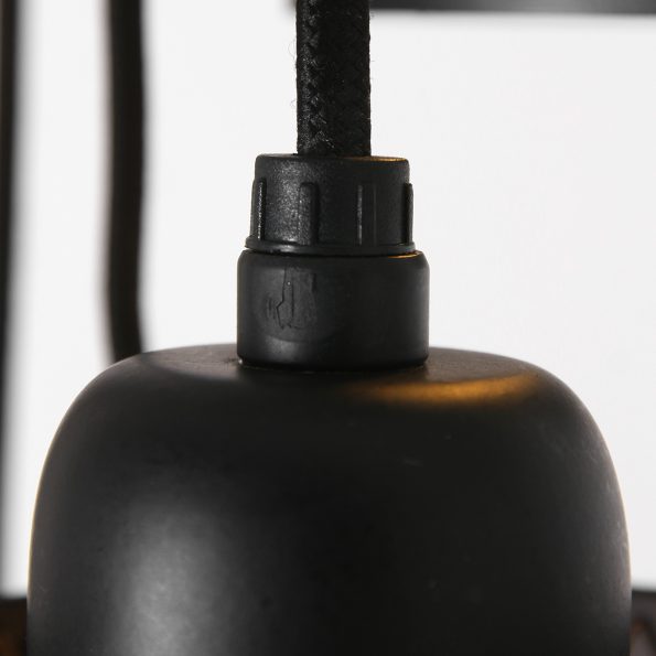 Lampe suspension industrielle noir Laetitia – Image 7