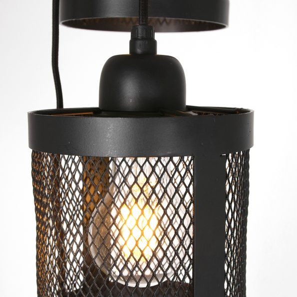 Lampe suspension industrielle noir Laetitia – Image 4