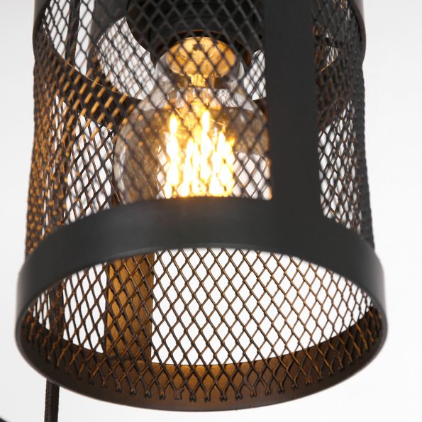 Lampe suspension industrielle noir Laetitia – Image 5
