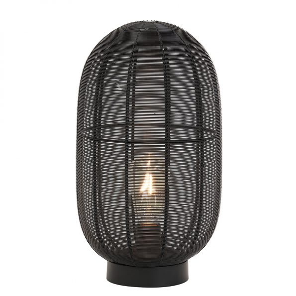 Pied de lampe design noir Ophra
