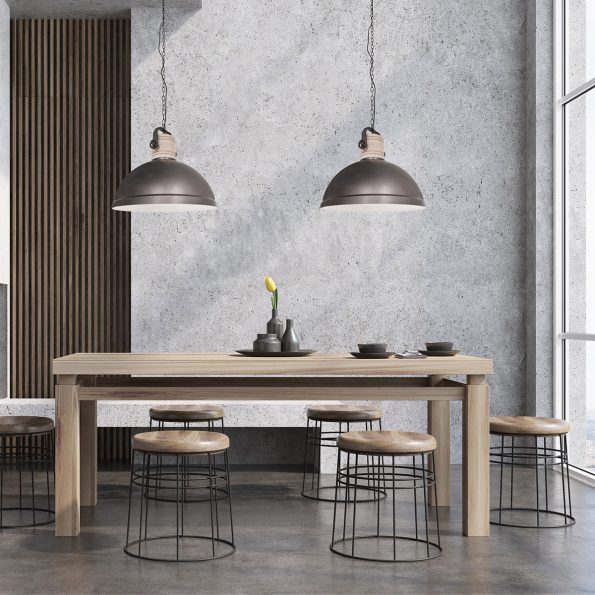 Lampe suspension industrielle anthracite Gearwood – Image 3