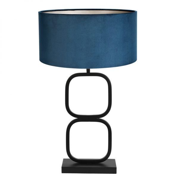 Pied de lampe industriel bleu Lutika