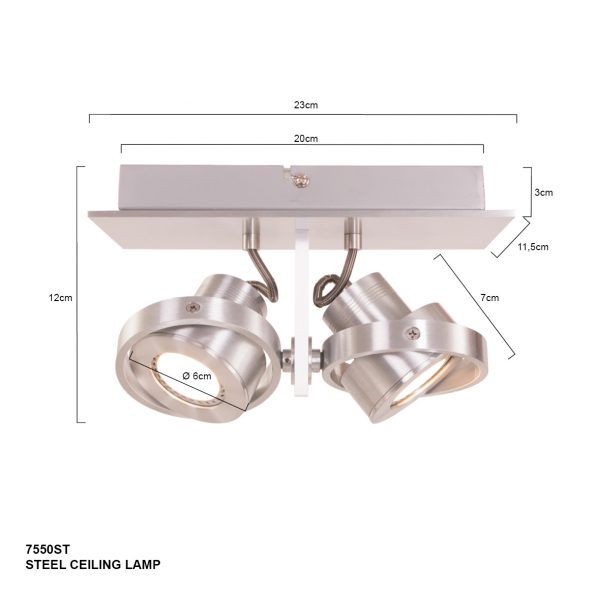Plafonniers design acier West Point – Image 8