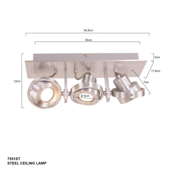 Plafonniers design acier West Point – Image 9