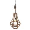 Lampe suspendue rustique marron Liberty Bell-1349BE