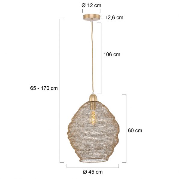 Lampe suspendue botanique bronze Nina – Image 5