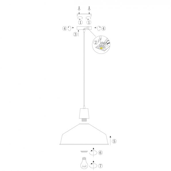 Suspensions industrielle Blackmoon noir ø 40 cm – Image 8