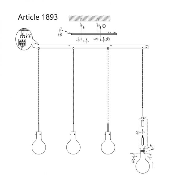 Suspensions industrielle Elegance LED staal – Image 6