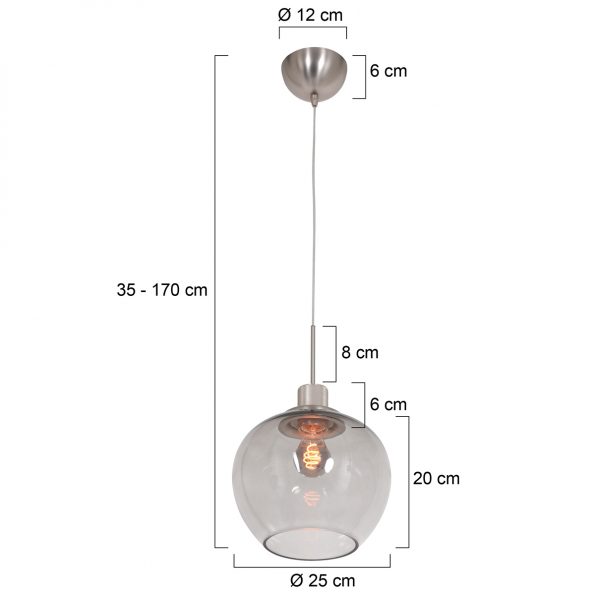 Suspensions industrielle Lotus transparant ø 25 cm – Image 5