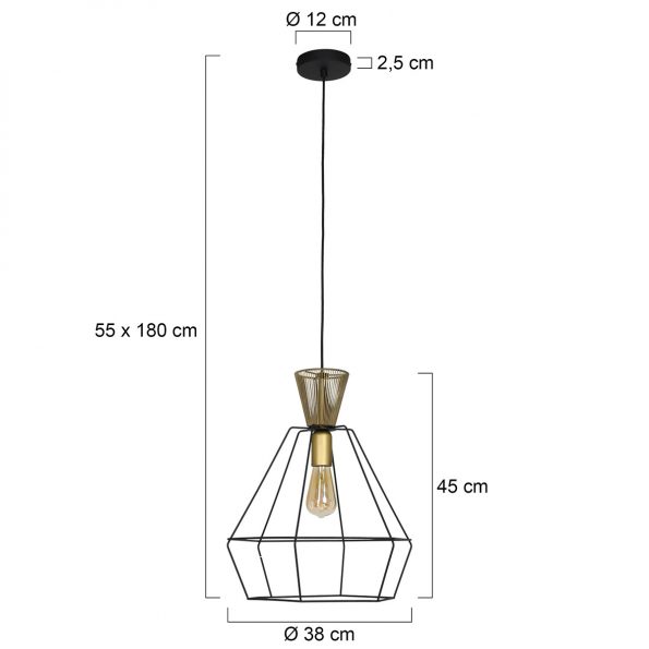 Lampe suspendue moderne or Lillehamer – Image 6