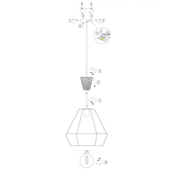 Lampe suspendue moderne or Lillehamer – Image 7