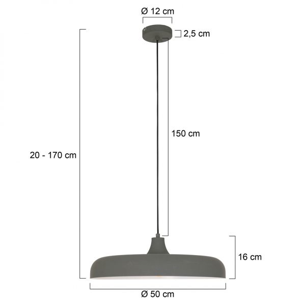 Suspensions industrielle Krisip gris ø 50 cm – Image 6