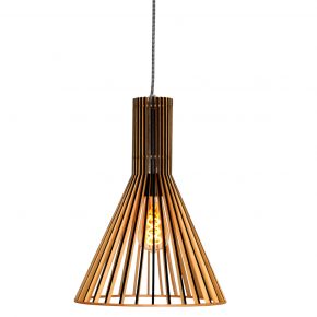 Lampe suspendue industrielle bois Smukt-2698BE