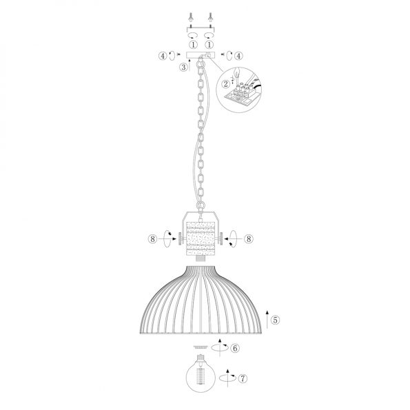 Suspensions industrielle Dunbar noir ø 52 cm – Image 8