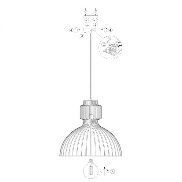 Suspensions industrielle Dunbar noir ø 52 cm – Image 8