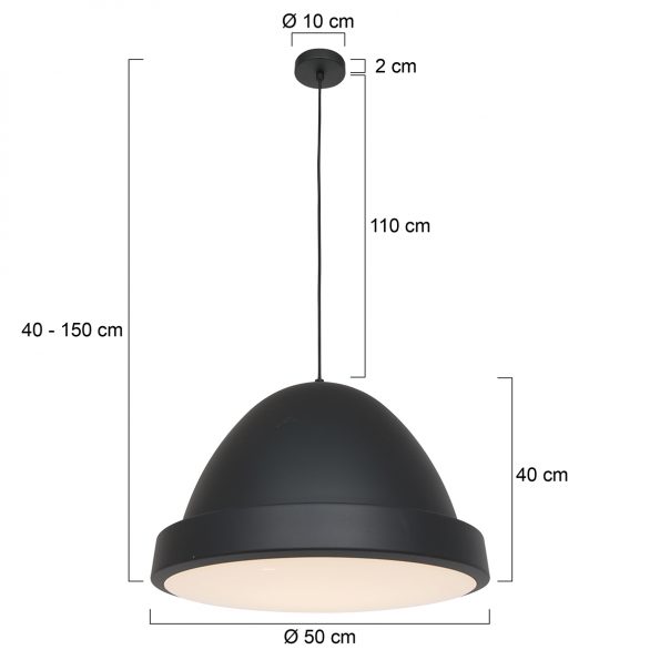Suspensions industrielle Nimbus noir ø 50 cm – Image 7