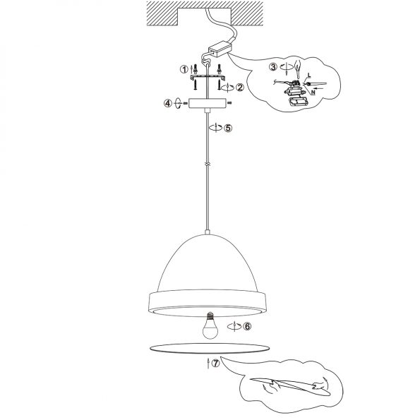 Suspensions industrielle Nimbus noir ø 50 cm – Image 8