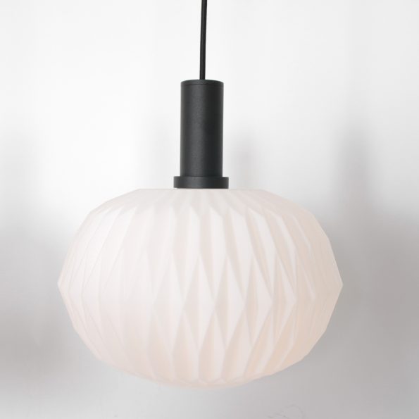 Lampe suspendue moderne blanc Verre Nervuré – Image 10