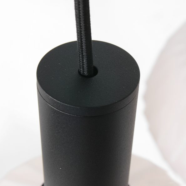 Lampe suspendue moderne blanc Verre Nervuré – Image 15