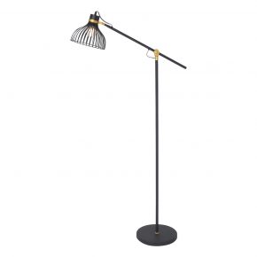 Lampadaire industrielle noir Dunbar-3091ZW
