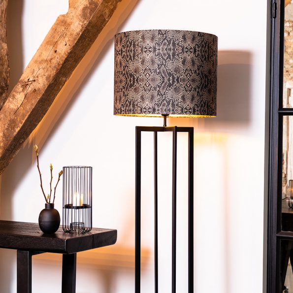 Lampe sur pied moderne noir Mace – Image 3