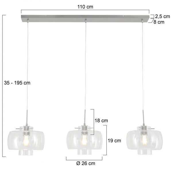 Lampe suspendue moderne transparent Glass light – Image 6