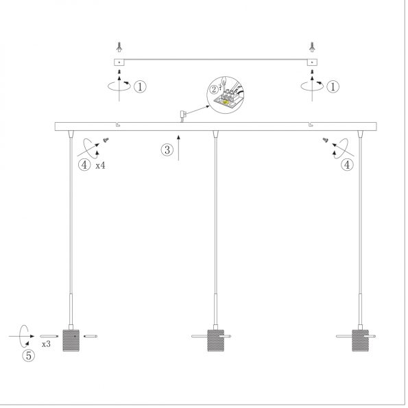 Lampe suspendue moderne transparent Glass light – Image 7