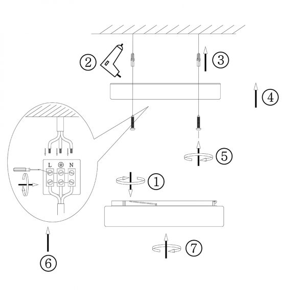 Plafonniers industrielle Ikaro échantillon ø 30 cm – Image 8