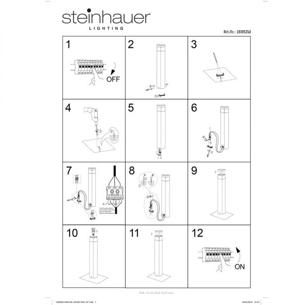 Lampadaires industrielle Buitenlampen zwart – Image 7