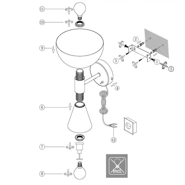 Appliques murales industrielle Fastlåst zwart – Image 8