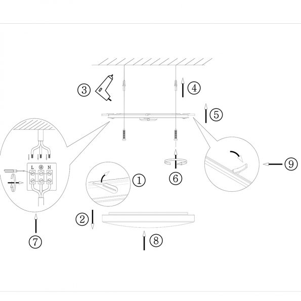 Plafonniers industrielle Stjerne blanc ø 40 cm – Image 9