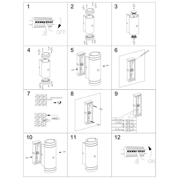 Appliques murales industrielle Buitenlampen zwart – Image 9