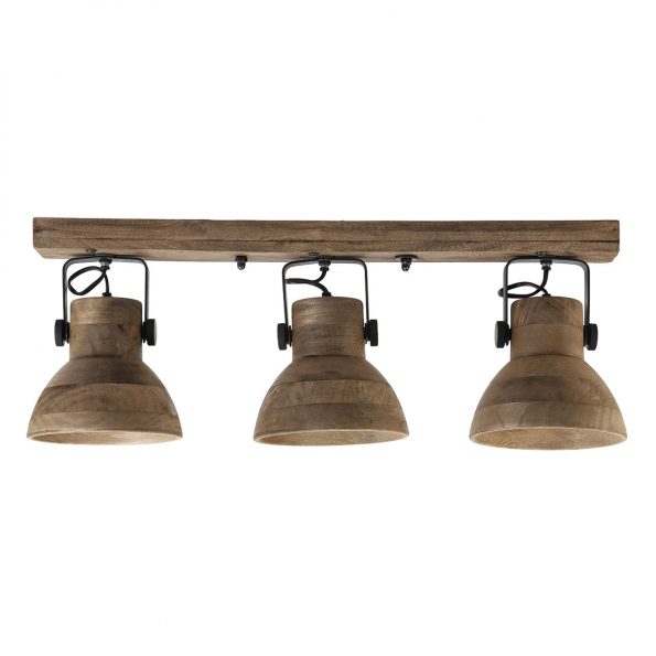 Plafonnier rustique bois Ilanio-2939B