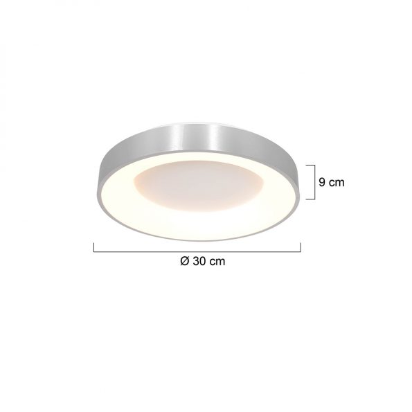 Plafonniers industrielle Ringlede argent ø 30 cm – Image 8