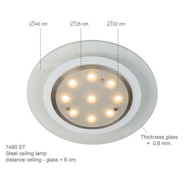 Plafonnier moderne acier Tocoma – Image 5